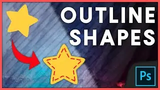 Outlining Shape Interiors Photoshop CC | Straight/Dotted Line in any shape!