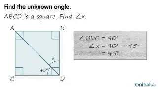 Finding Unknown Angles in a Square