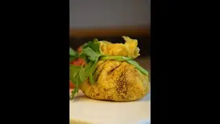 Полезная масленица. Блинные мешочки с брокколи, шпинатом, сыром и горчицей