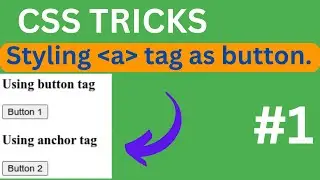 Styling anchor(a) tag as button using CSS.