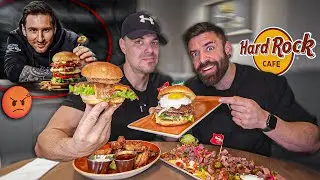 EATING MESSI'S BURGER AT HARD ROCK FOR THE FIRST TIME WITH MY FRIEND