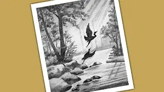 Easy Pencil Drawing Scenery - Pencil Drawing For Beginners Step By Step