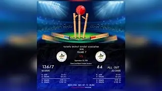 Cricket Score Board Banner Design - Photoshop Tutorial