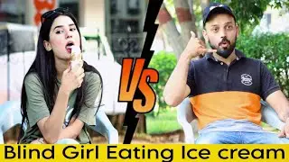 BLIND GIRL EATING ICE CREAM AND FLIRTING WITH BOYS PRANK