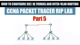 How to configure 802.1q trunks and inter-vlan routing  | CCNA Packet Tracer RIP Lab part 5