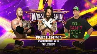The Rock vs CM Punk vs John Cena||WWE2K24 Dream Matches