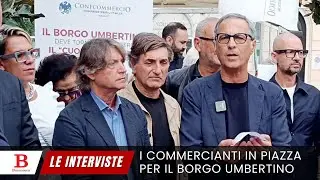 I commercianti in piazza per il Borgo Umbertino