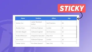 Sticky Table Header in WordPress Website (+Blogger)