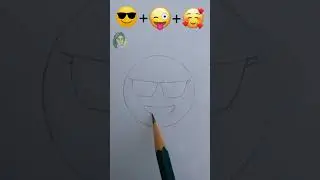 😎+😜+🥰=? Emoji Drawing | How To Draw Emoji | Creative Drawing | Emoji Mix Drawing 