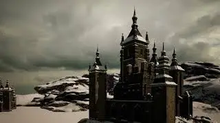 Castle in the snow 8k