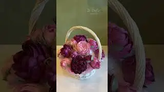 Сборка корзины с зефирными пионами ❤️