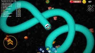 Wormszone.io Gameplay 21 Big Snake attack small Snake