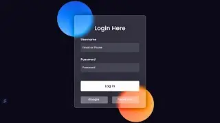 Glassmorphism Login Page Using HTML & CSS Tutorial #2 | Web Development
