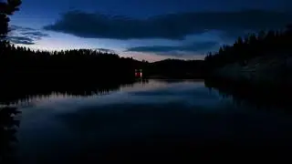 Time Lapse Light Fades Over Lake - No copyright