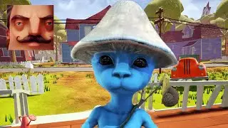 Hello Neighbor - My New Neighbor Big Blue Smurf Cat (Shaylushay) Act 1 Gameplay Walkthrough