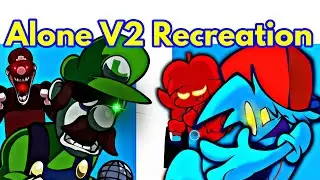 Friday Night Funkin' Vs Alone V2 Recreation | Super Mario Bros (FNF/Mod/Mario Madness + Gameplay)