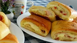 ENROLADO DE PRESUNTO E QUEIJO PERFEITO – SIMPLES E FÁCIL MASSA PARA SALGADO ASSADO