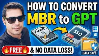 How To Convert MBR to GPT Without Losing Data FREE (2026) | MBR to GPT Conversion