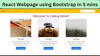 I create a React Webpage using Bootstrap in just 5 minutes | React Bootstrap 5 | 