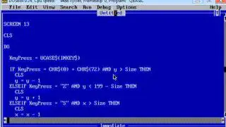 QBasic Tutorial 34 - Moving An Object With Arrow Keys - PC Keyboard Scan Codes - QB64