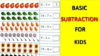 Basic Subtraction |Subtraction for Kids |Learn to Subtract |Subtract |Premath Concept |Subtraction.