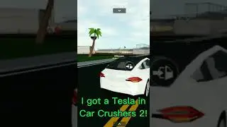 I got a Tesla in Car Crushers 2!!