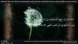 İman ve İslamın Mecâzi Tarifi (3. Kütüb-i Sitte 27 - 36. Hadisler)