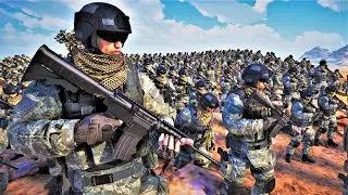 250.000 MODERN U.S SOLDIERS vs 1 MILLION WW2 U.S SOLDIERS - Ultimate Epic Battle Simulator 2 UEBS 2