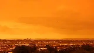 Auckland Sky Turns Orange