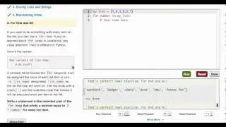 codecademy python walkthrough lists and functions sec 5 part 3