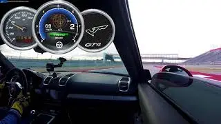Cayman GT4 hot lap at COTA - 2m27.19s (backstretch S/F)