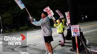 Boeing strike: Aircraft assembly workers hit picket lines across US