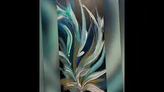 Rhythm in Blues ~ Free Flow Acrylic Technique ~ Fluid Art 832