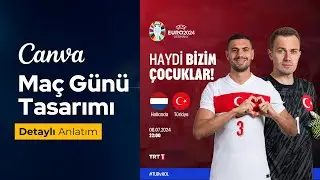 A Milli Takım'a Canva'da Maç Günü Tasarımı Yapıyoruz | Canva Maç Günü Paylaşımı | #cenktosun