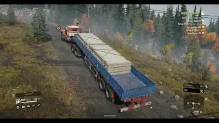 Snow Runner - deliver concrete slab to the service hub