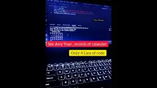 Only 4 Line Of Code For Calendar In Python | Calendar Module In Python | Any Year Of Calendar Python
