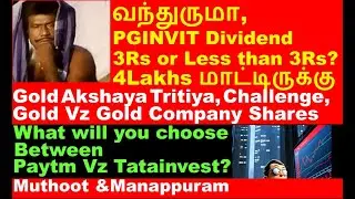 வந்துருமா 3Rs Dividend PGINVIT Share | tvs motor share analysis | Gold Vz Gold Company shares