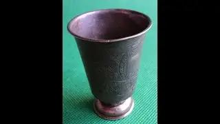Старинная серебряная рюмка с гравировкой (84 проба 1894 год)