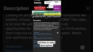 Off campus jobs | Deloitte, IBM, Infosys, Cognizant  #job #jobs #jobsearch #jobsforfreshers #shorts