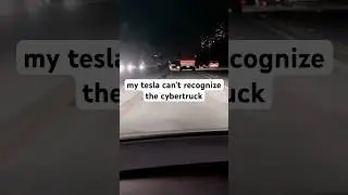 my tesla can’t recognize the cybertruck! #tesla #cybertruck #models #modely #modelx #model3 #shorts