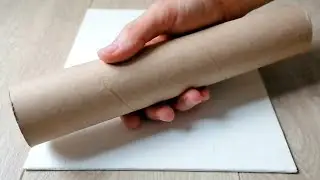Use  Cardboard Tube for Abstract Painting | Acrylic on Canvas | Work #115