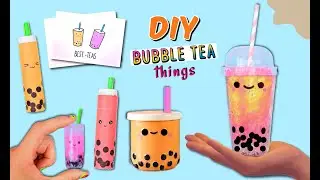 5 DIY BUBBLE TEA THINGS - School Supplies, Gifts, Room Decor - Amazing Crafts To Make at Home