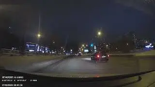 Roadgid X9 Gibrid GT - пример записи передней камеры ночью в Full HD