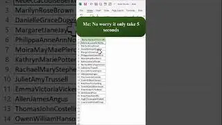 Add Space between Names in Excel | Excel Tips and Tricks | 