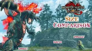 All Monster SIZE comparison in Monster Hunter Rise Sunbreak