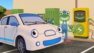 Evie the Electric Car Visits Gecko's Garage | Cars For Kids