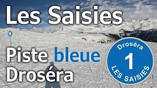 Les Saisies - Ski Alpin - Piste bleue "Droséra" (février 2024) (4K)