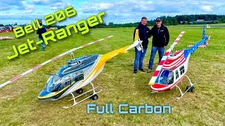 2x AMAZING Full Carbon XXL Bell 206 JET-RANGER Flight Show from RC HELICOPTER SERVICE