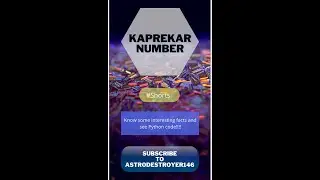 Check for a Kaprekar Number using Python Script!! 