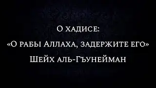О хадисе: «О рабы Аллаха, задержите его» | Шейх аль-Гъунейман